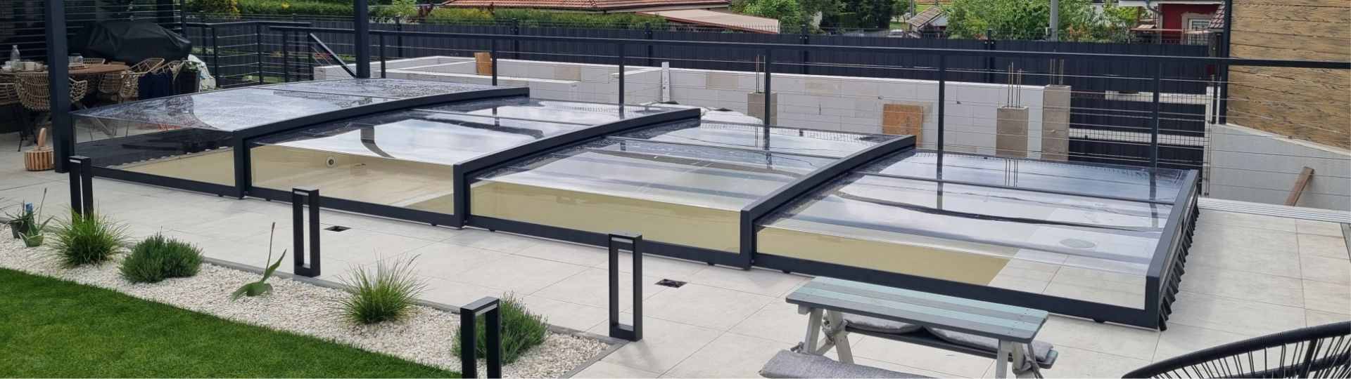 Poolüberdachung / Poolabdeckung 