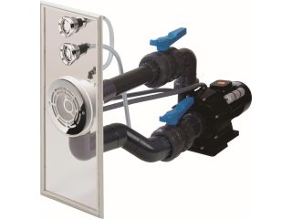 Vormontiertes VAG-JET NEREZ-System, für Folie (Durchführung durch die Wand, Gegenstromkopf, Ventile, Fittings)