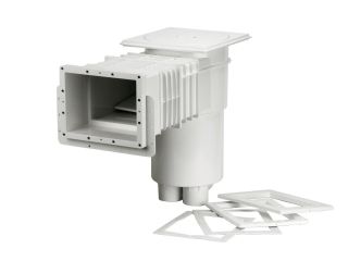 Skimmer VA, Ansaugung 215 x 160 mm, für Folien, verlängerte Rüssel, Messing-Spritzgussteile