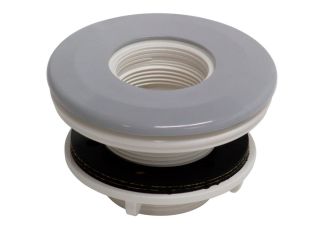 Scheinwerferdüse VA hellgrau – gewunden, für 1,5" Lichter, für Foliwabäder (RAL7004)