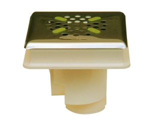 Bodenablauf ABS, Edelstahlabdeckung quadratisch AISI 316 – für Folie