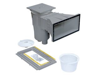 Skimmer 17,5 l, für Folien, mit Messing-Abschlägen, breiter Hals, RAL7004