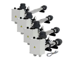 EOVk-12 Heizgerät, 12 kW, 400 V, Edelstahl, mit elektrischer Durchflussklappe