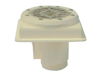 Bodenablauf ABS, Edelstahlgitter AISI 316, für Folie