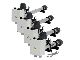 Heizung EOVk-3, 3 kW 230 V, Edelstahl, mit elektrischer Durchflussklappe