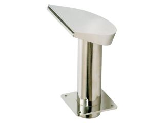 Drachenkopf - Halbmond niedrig, Š250 mm, Anschluss 75 mm, AISI 316, Strom nach oben