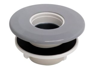 Düse VA hellgrau -- aufgewickelt, für Lichter 1,5", für vorgefertigte Pools (RAL7004)