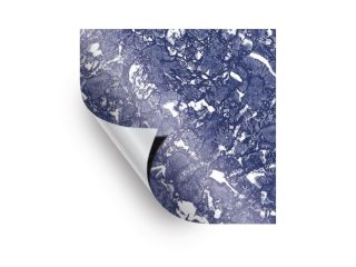 AVfol Decor - Blau Marmor; 1,65 m Breite, 1,5 mm, Laufmeter