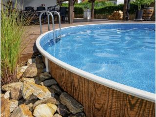 Stahlwand-Aufstellpool Azuro Wood Ø3,6 x 1,2 m