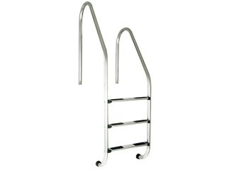 Edelstahllleiter RVM–3 Stufen mit verschiedenen Handlaufhöhen (Standard), AISI 304