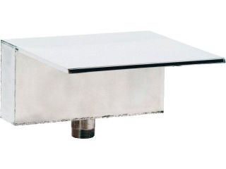 Wandbrunnen – 400 mm, Anschluss 2", Edelstahl, glänzende Oberfläche