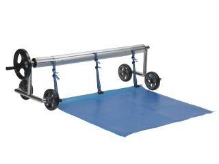 Längsseitig fahrbares Wickelgerät mit Teleskopstange: 2,7 - 4,4 m