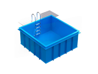 Quadratische Wanne PREMIUM 1,5 x 1,5 x 1,2 m