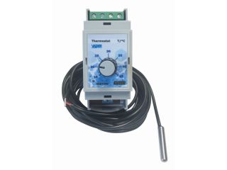 Elektronischer Thermostat für DIN-Schiene (im Schaltschrank)