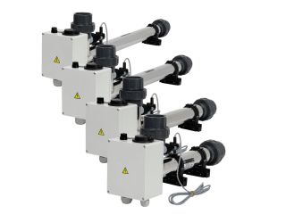 Heizung EOVk-9, 9 kW, 400 V, Edelstahl, mit elektrischem Durchflussklappe