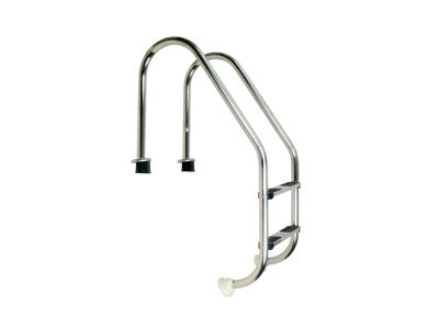 Edelstahl-Treppenleiter Standard mit Gehäuse, 2-stufig, AISI 316