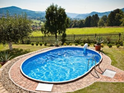 Stahlwand-Aufstellpool Azuro Stone 5,5 x 3,7 x 1,2 m