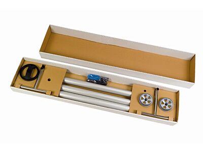 Aufrollvorrichtung mit Teleskopstange „Bauen Sie es selbst“, fahrbar, 3,7–5,4 m