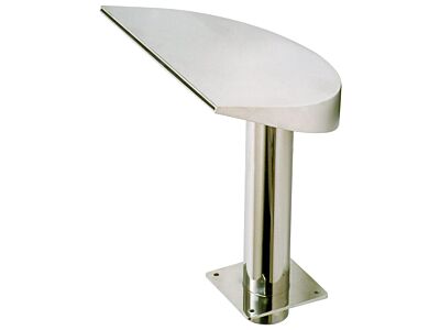 Drain - Halbmond breit, Š380 mm, Anschluss 75 mm, AISI 316, aufwärts gerichteter Strom