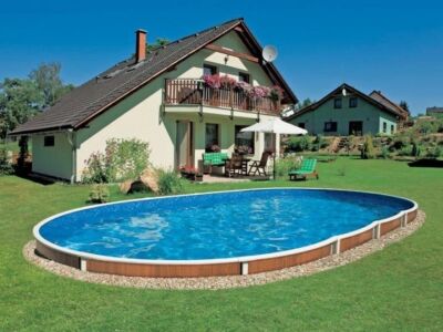 Stahlwandpool Azuro Vario Wood 7,3 x 3,7 x 1,2 m (Aufstell- oder Einbaupool)