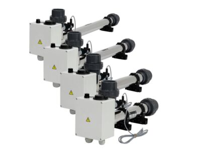 Heizung EOVk-18, 18 kW, 400 V, Edelstahl, mit elektrischem Durchflussklappe