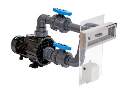 Profi-Vorwand JET SWIM ATHLETE - 66 m3/h, 230V, Pumpe Bravus, 1x Luftdrucktaste