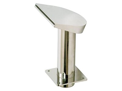 Drachenkopf - Halbmond niedrig, Š250 mm, Anschluss 75 mm, AISI 316, Strom nach oben