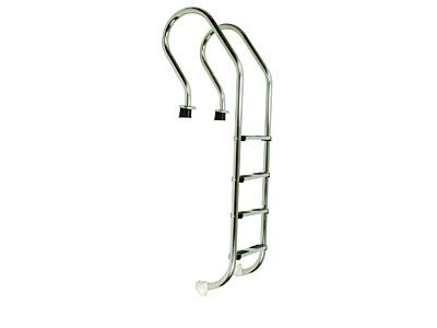 Vierstufige Edelstahl-Leiter Mixta mit Gehäuse, AISI 304