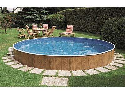 Stahlwand-Aufstellpool Azuro Vario Wood Ø4,6 x 1,2 m