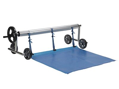 Längsfahrbares Aufrollgerät mit Teleskopstange: 3,7 - 5,4 m