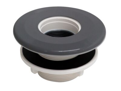 Düsenspule VA dunkelgrau -- abgewickelt, für Lichter 1,5", für vorgefertigte Schwimmbäder (RAL7016)